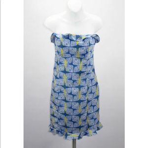 Lilly Pulitzer Franco butterfly strapless dress
